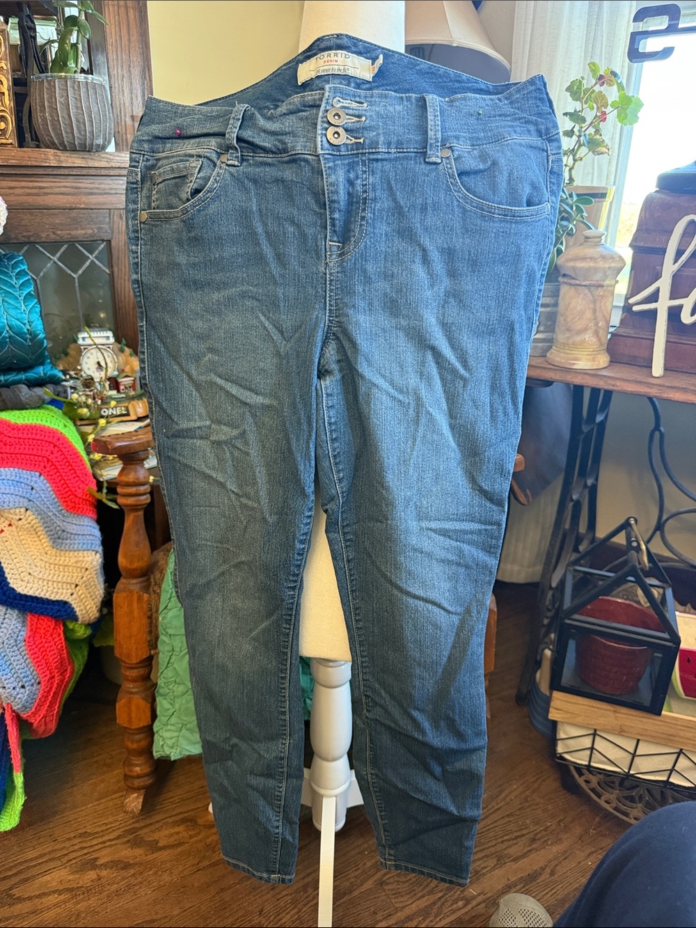 torrid Dark Blue Stretch Denim Jeggings